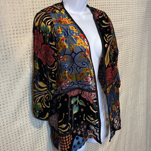 Multiples Panel Burnout Open Jacket - Picture 3 of 10